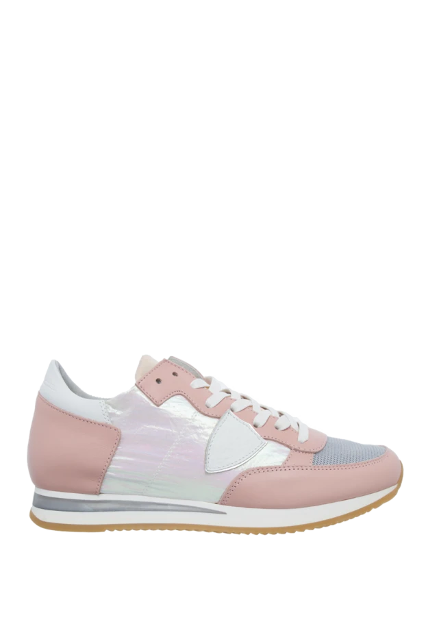 Philippe Model woman pink leather sneakers for women 145527 - photo 1