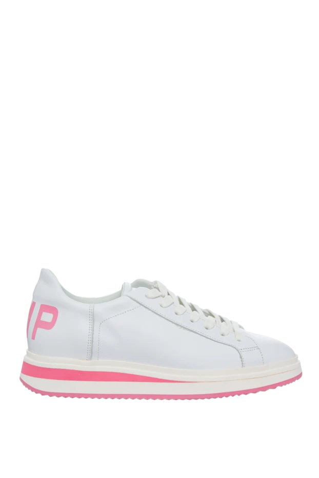 Philippe Model women's leather slip-ons with a bright pink sole white 145529 - photo 1