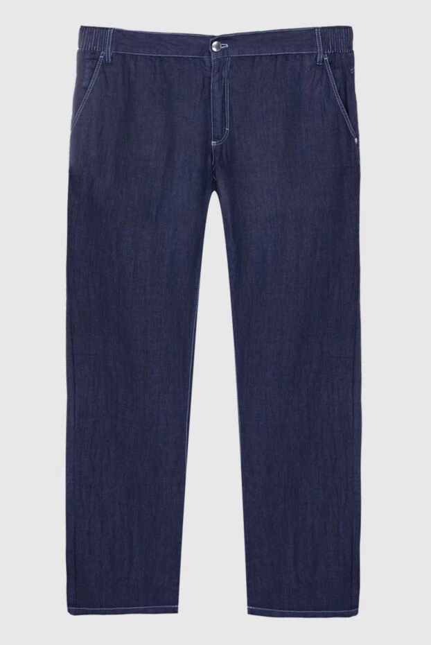 Zilli мужские джинсы из льна синие мужские купить с ценами и фото 145639 - фото 1