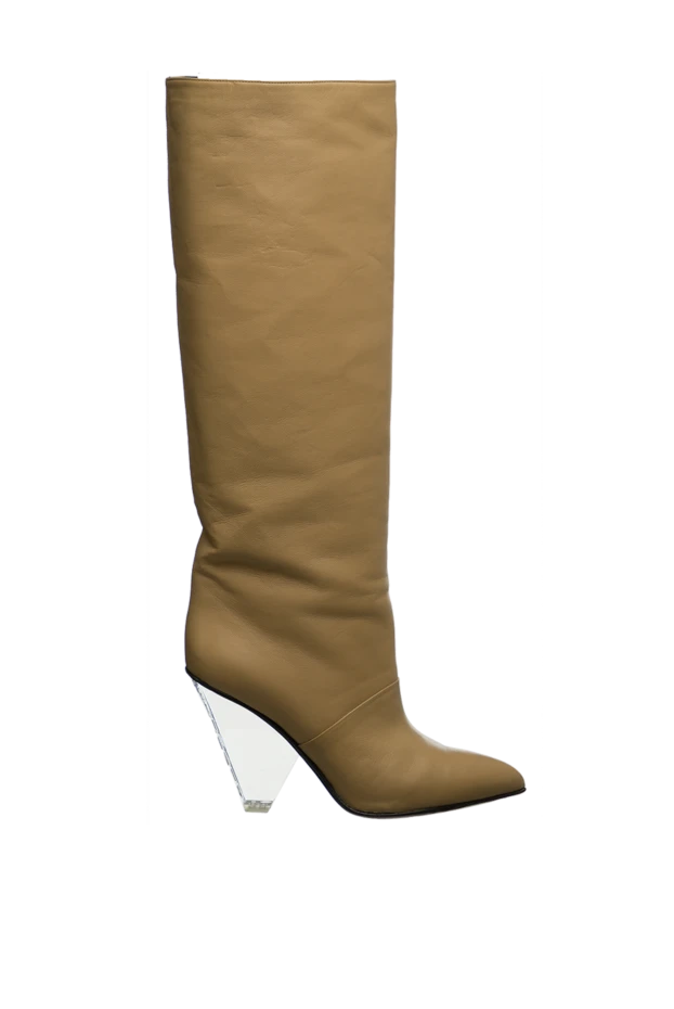 Balmain жіночі чоботи зі шкіри бежеві жіночі купити фото з цінами 146327 - фото 1