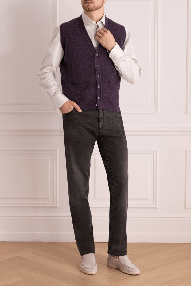 Della Ciana man men's cashmere vest purple buy with prices and photos 146366 - photo 2