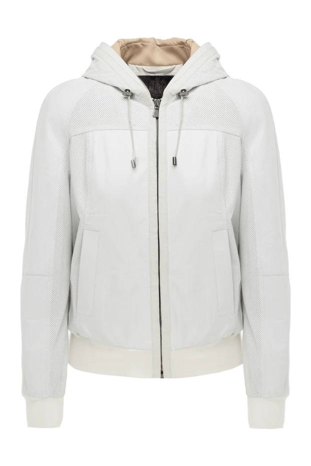 Gallotti woman women's white genuine leather jacket buy with prices and photos 146457 - photo 1