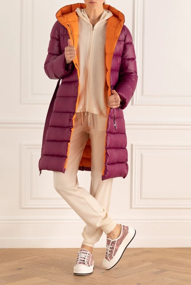 Gallotti woman women's purple polyamide down jacket 146460 - photo 2