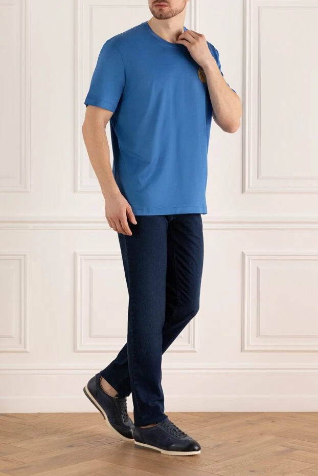 Billionaire мужские футболка из хлопка синяя мужская купить с ценами и фото 146521 - фото 2