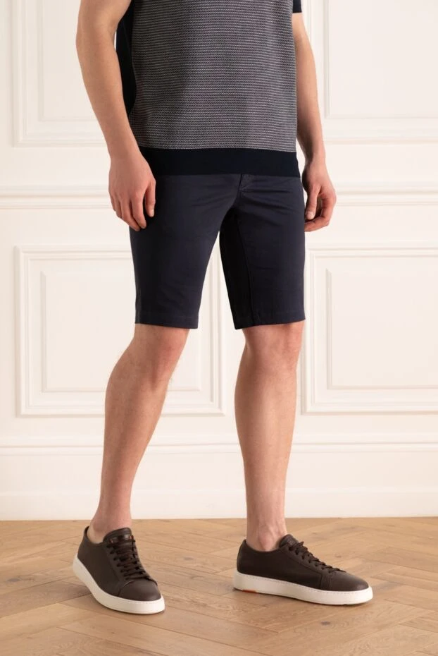 Zilli man blue cotton and silk shorts for men buy with prices and photos 146544 - photo 2