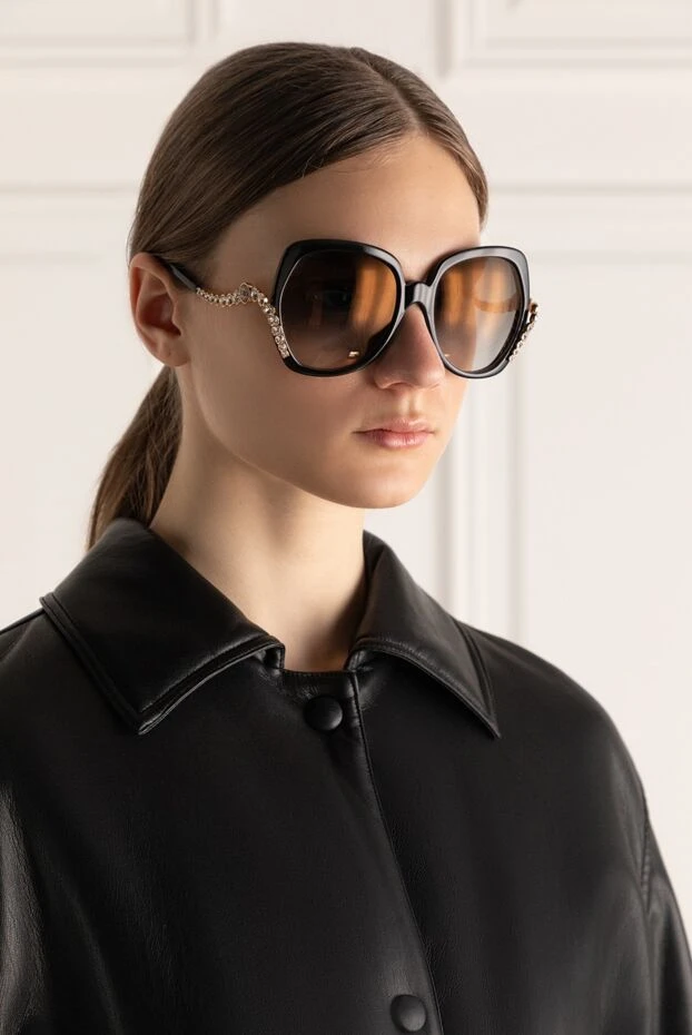 Elie Saab женские очки из пластика и металла черные женские купить с ценами и фото 146573 - фото 2