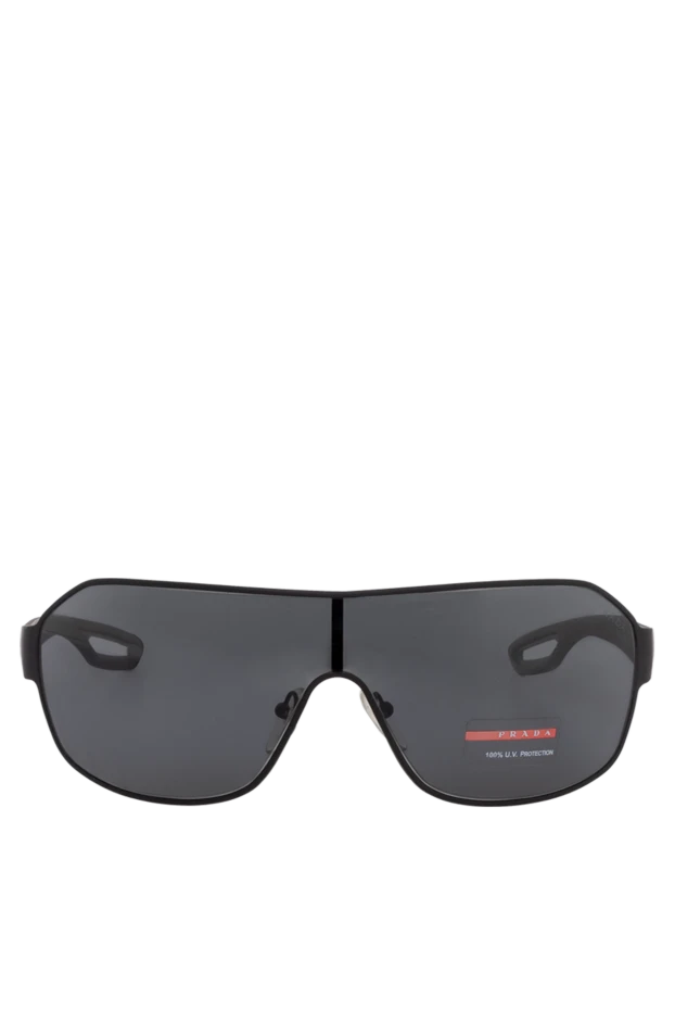 Black men's metal and plastic sunglasses for sun protection