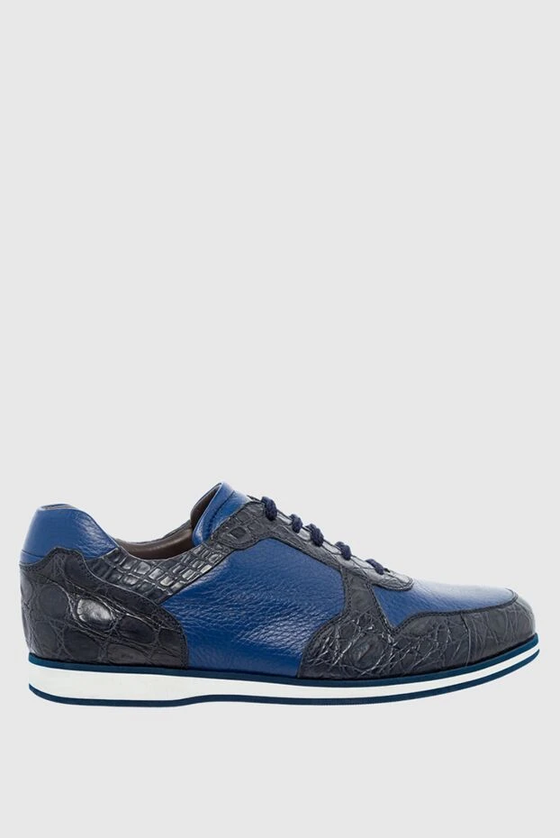 Cesare di Napoli man blue leather sneakers for men buy with prices and photos 146648 - photo 1
