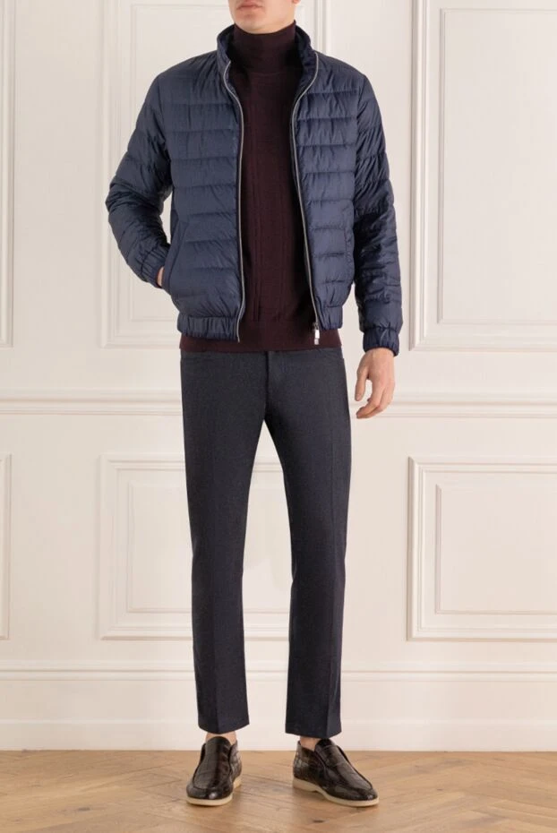 Corneliani man men's down jacket made of polyester blue buy with prices and photos 146655 - photo 2