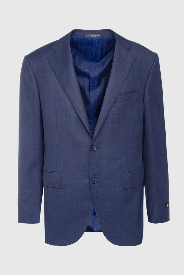 Corneliani мужские пиджак из шерсти синий мужской купить с ценами и фото 146659 - фото 1