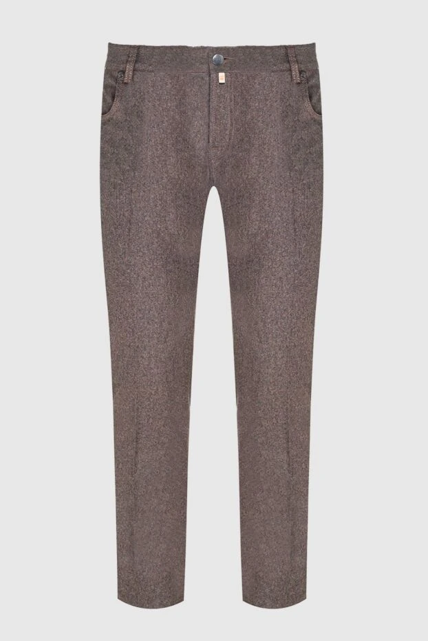 Corneliani мужские брюки из шерсти коричневые мужские купить с ценами и фото 146660 - фото 1