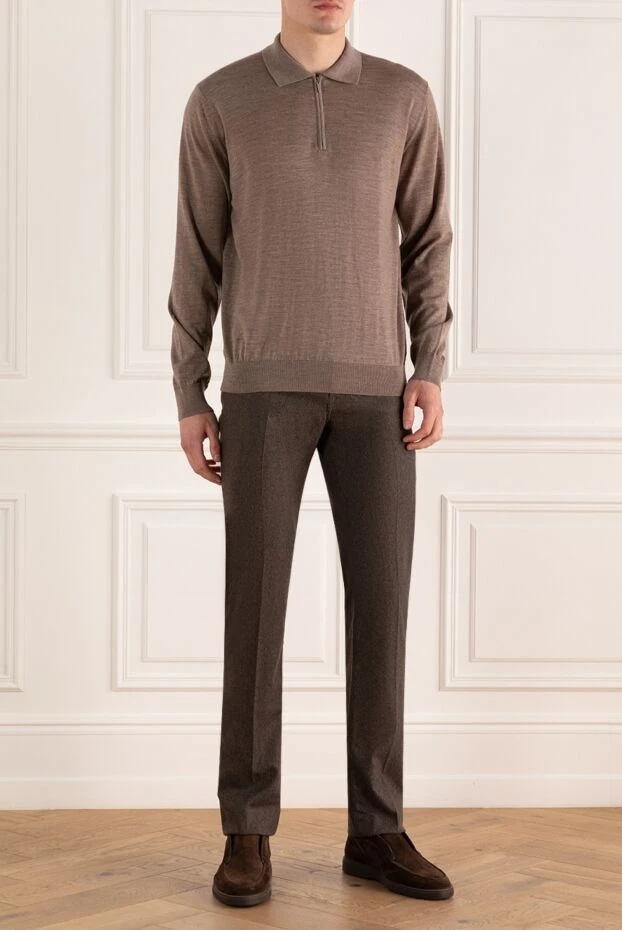 Corneliani man brown wool trousers for men 146660 - photo 2