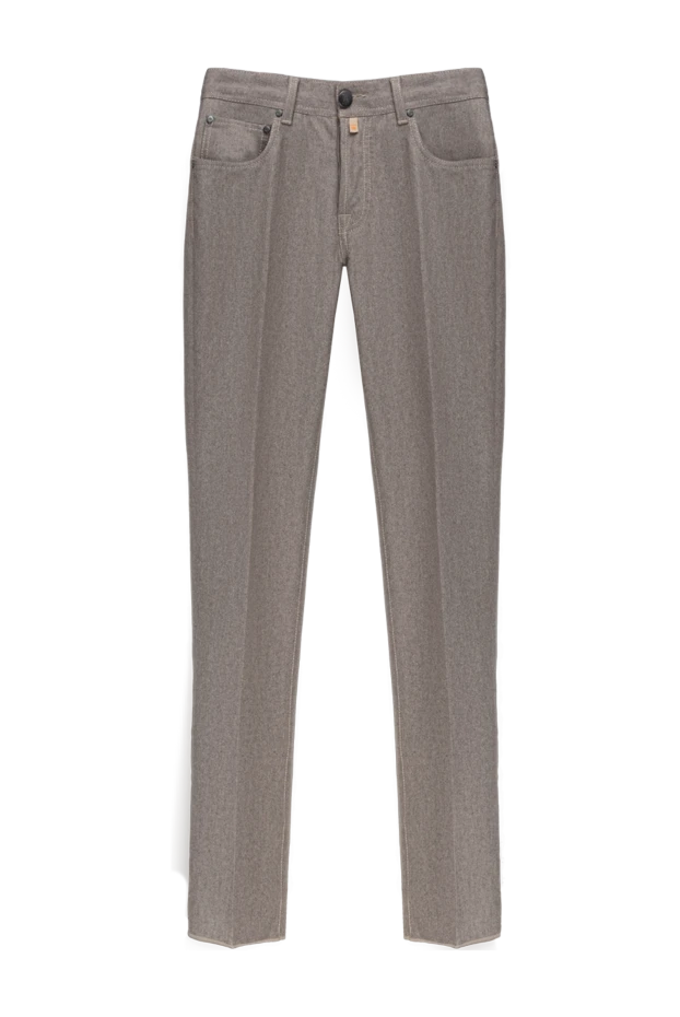 Corneliani мужские брюки из шерсти бежевые мужские купить с ценами и фото 146661 - фото 1
