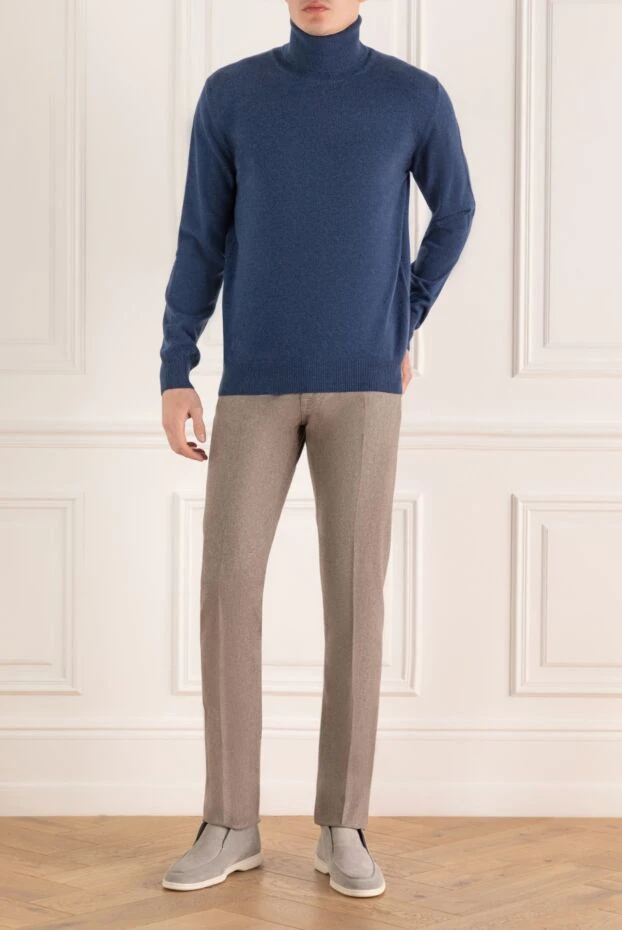 Corneliani beige wool pants for men 146661 - photo 2