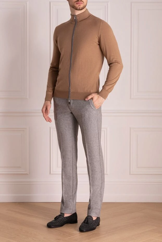 Corneliani man gray wool trousers for men buy with prices and photos 146662 - photo 2