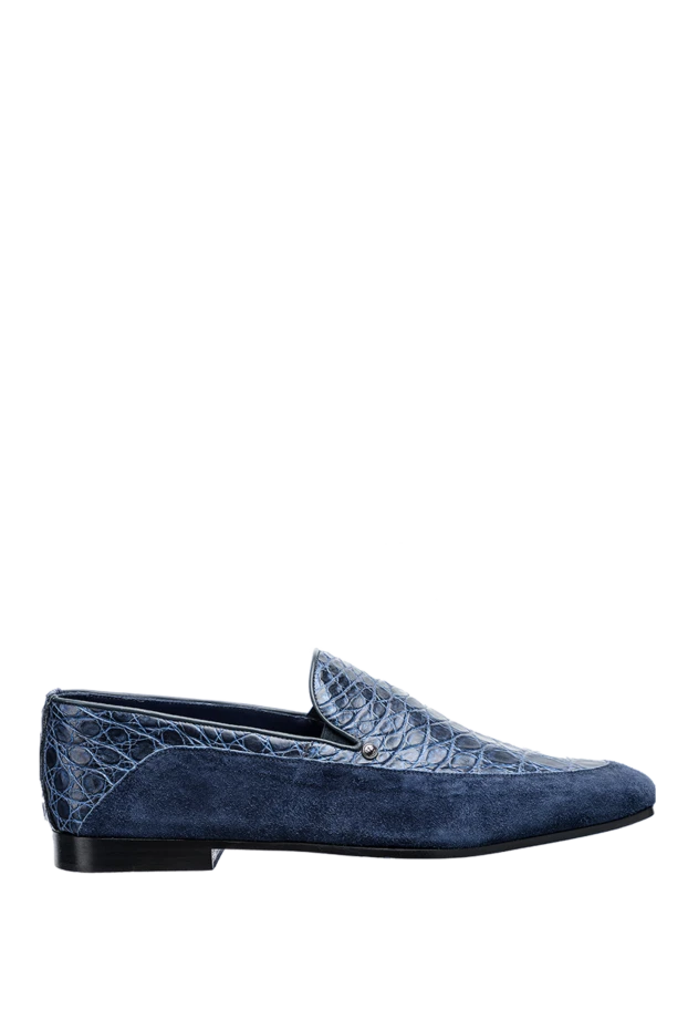 Zilli blue suede loafers for men 146701 - photo 1