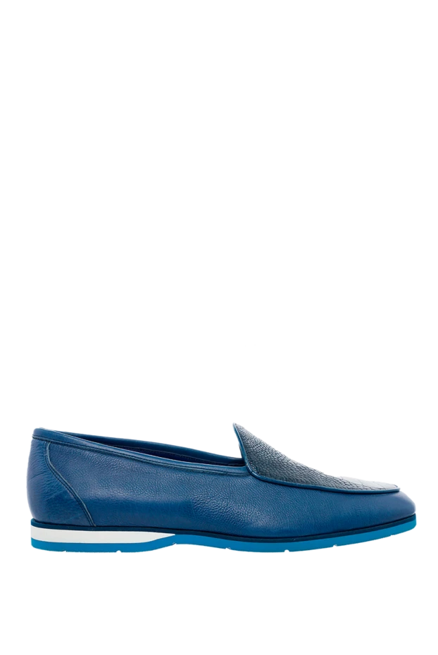 Zilli blue leather loafers for men 146716 - photo 1