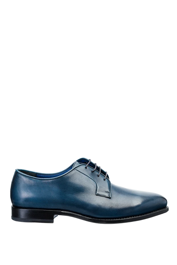 Cesare di Napoli мужские туфли мужские из кожи синие купить с ценами и фото 146722 - фото 1