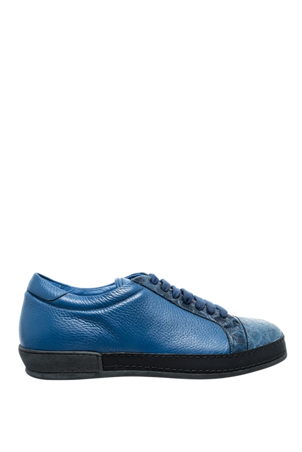 Cesare di Napoli man blue leather sneakers for men buy with prices and photos 146730 - photo 1