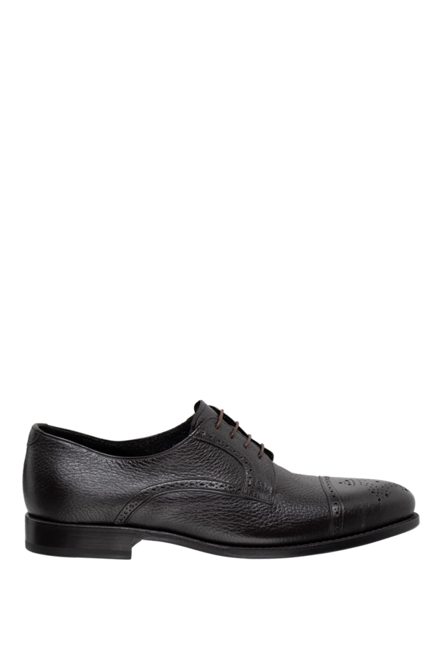 Cesare di Napoli мужские туфли мужские из кожи черные купить с ценами и фото 146731 - фото 1