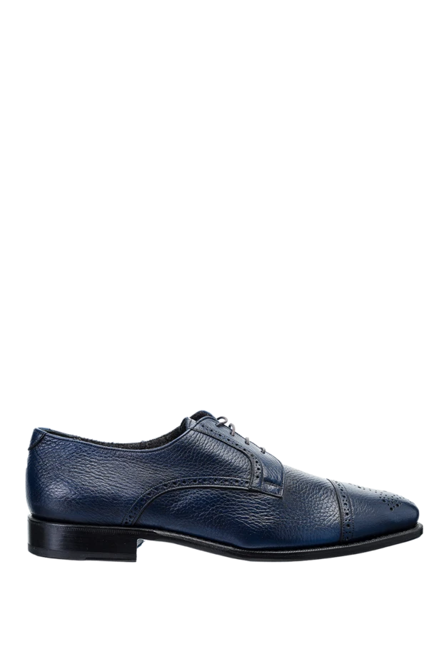 Cesare di Napoli мужские туфли мужские из кожи синие купить с ценами и фото 146732 - фото 1
