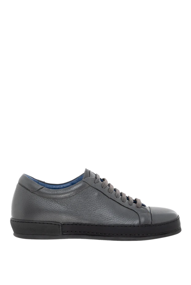 Cesare di Napoli gray leather snickers for men 146740 - photo 1