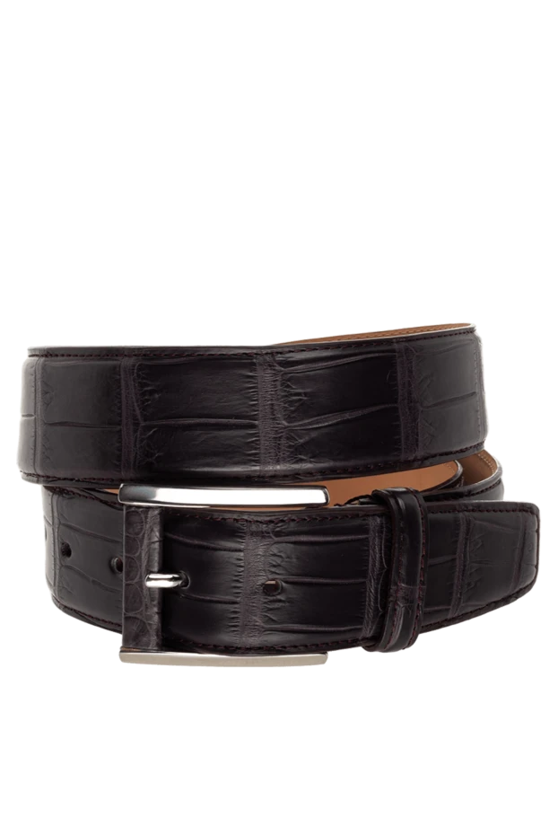 Cesare di Napoli man crocodile leather belt burgundy for men buy with prices and photos 146748 - photo 1