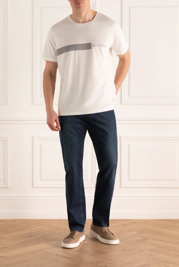 Bilancioni мужские футболка из хлопка белая мужская купить с ценами и фото 146759 - фото 2