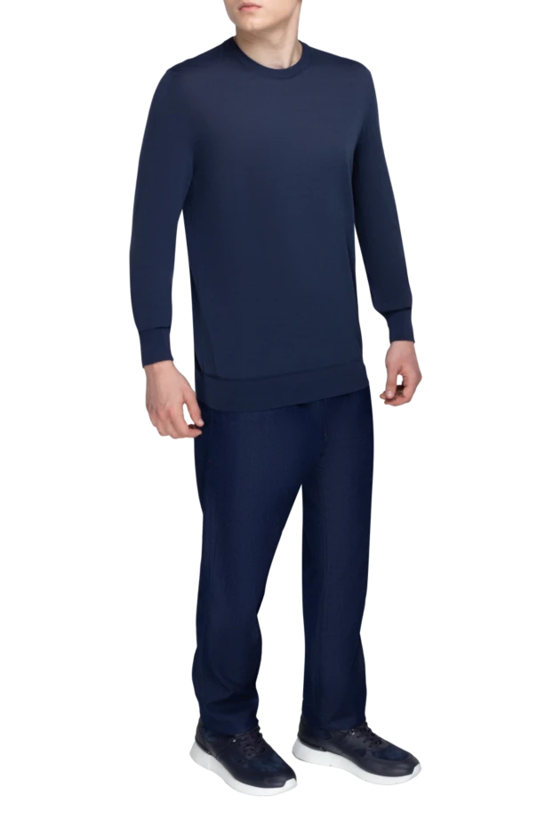 Bilancioni blue cotton jumper for men 196522 - photo 2