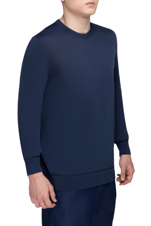 Bilancioni blue cotton jumper for men 196522 - photo 3