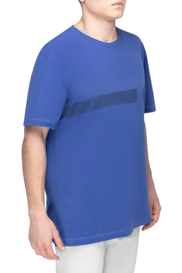 Bilancioni blue cotton t-shirt for men 196930 - photo 3
