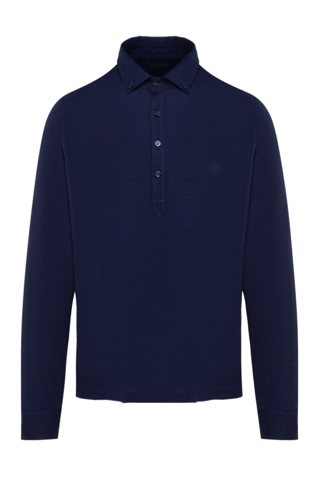 Bilancioni man cotton long sleeve polo blue for men buy with prices and photos 146788 - photo 1