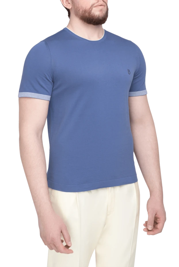 Bilancioni blue cotton jumper for men 196512 - photo 3