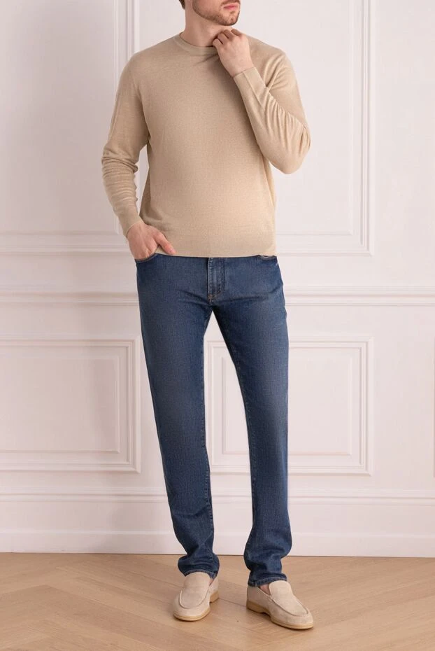 Bilancioni man cotton jumper beige for men buy with prices and photos 146804 - photo 2