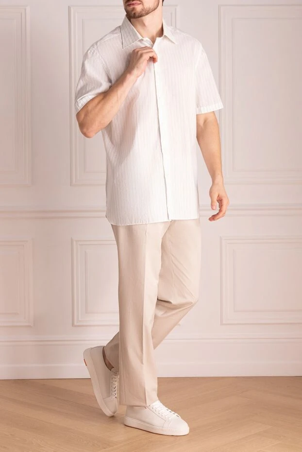 Bilancioni man beige cotton trousers for men 146823 - photo 2