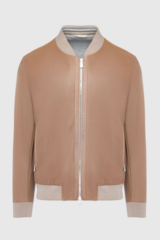 Bilancioni man beige leather jacket for men buy with prices and photos 146825 - photo 1