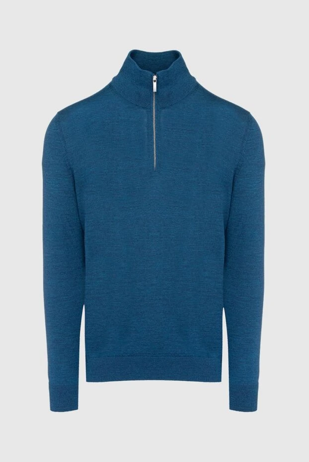 Bilancioni man troyer cashmere and silk blue for men buy with prices and photos 146845 - photo 1