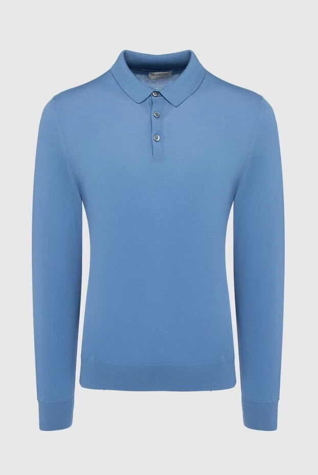 Bilancioni man blue wool long sleeve polo for men buy with prices and photos 146858 - photo 1