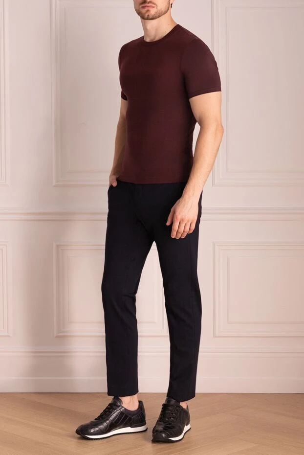 Dolce & Gabbana мужские футболка из хлопка бордовая мужская купить с ценами и фото 146895 - фото 2