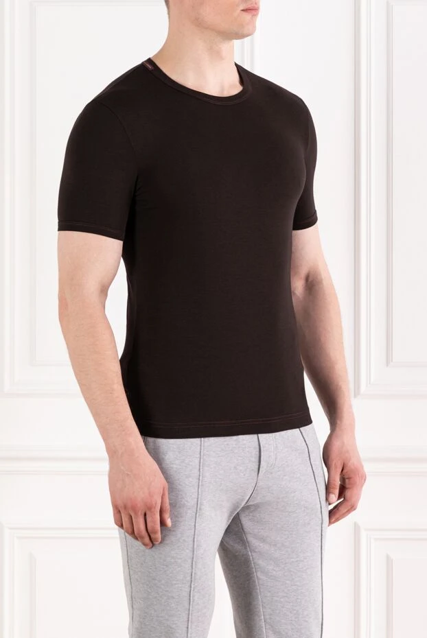 Dolce & Gabbana мужская бордовая хлопковая футболка 146895 - фото 3