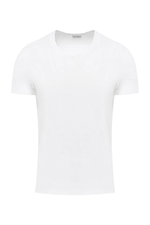 Dolce & Gabbana мужские футболка из хлопка и эластана белая мужская купить с ценами и фото 146902 - фото 1