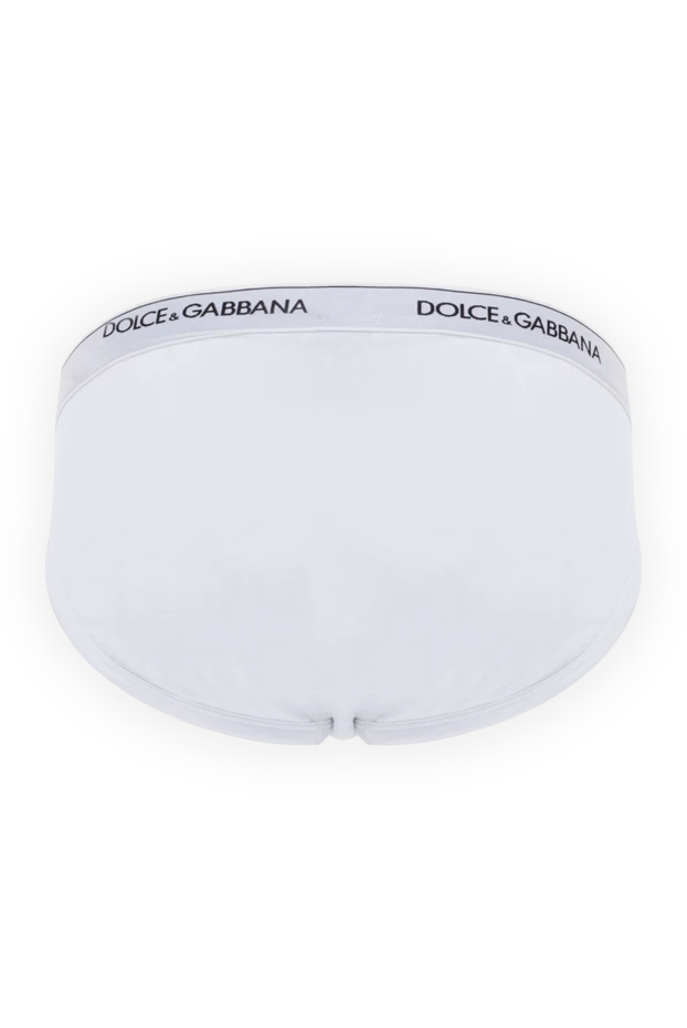 Dolce & Gabbana чоловічі труси брифи з бавовни та еластану білі чоловічі купити фото з цінами 146916 - фото 2