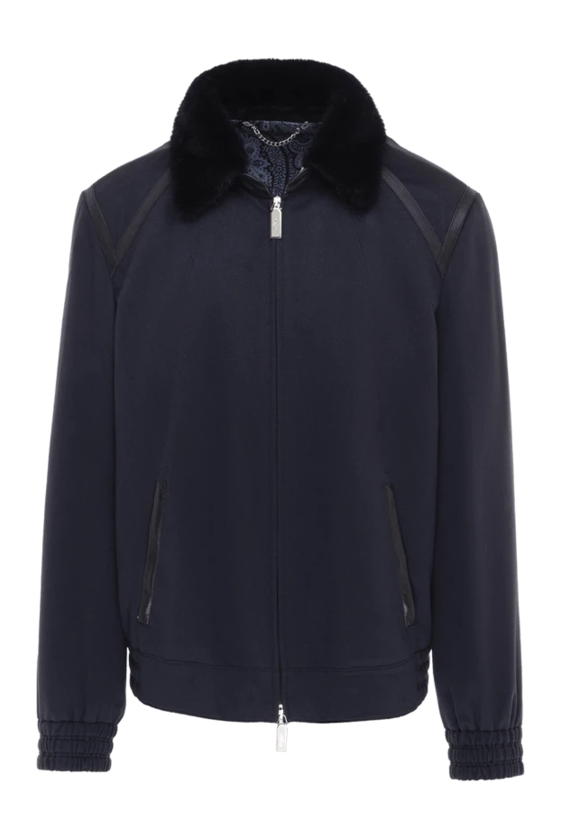 Hettabretz jacket made of cashmere, wool and natural fur blue for men 146932 - photo 1