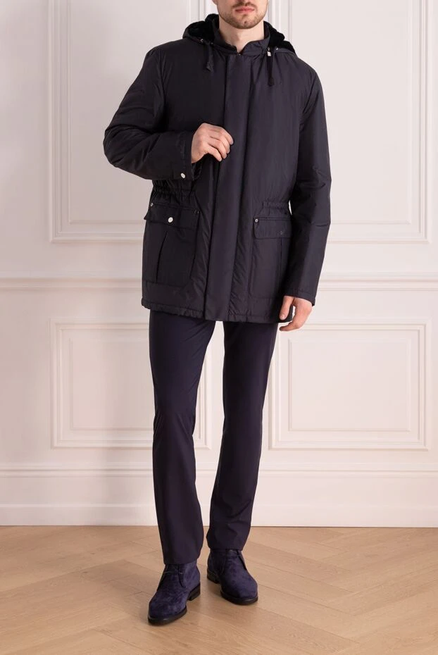 Hettabretz мужские куртка из шелка и шерсти синяя мужская купить с ценами и фото 146946 - фото 2