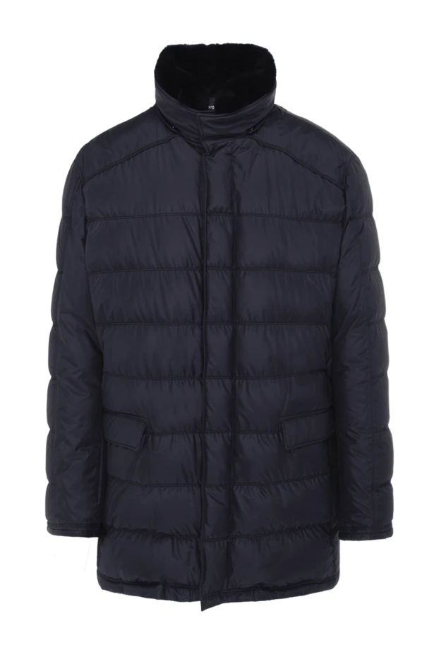 Hettabretz man men's down jacket made of silk, fur and cashmere blue buy with prices and photos 146949 - photo 1