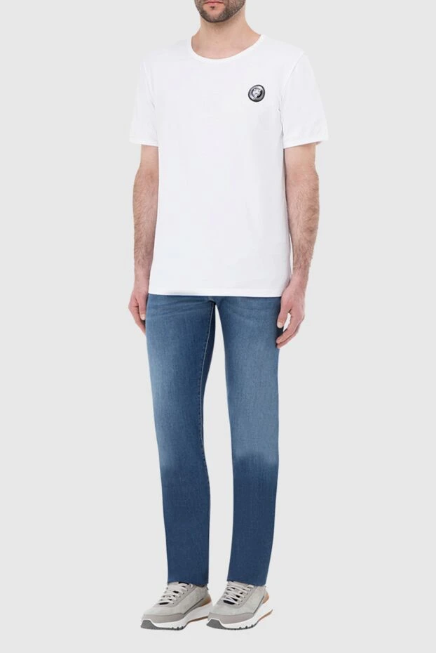 Jacob Cohen мужские джинсы из хлопка и полиэстера синие мужские купить с ценами и фото 146992 - фото 2