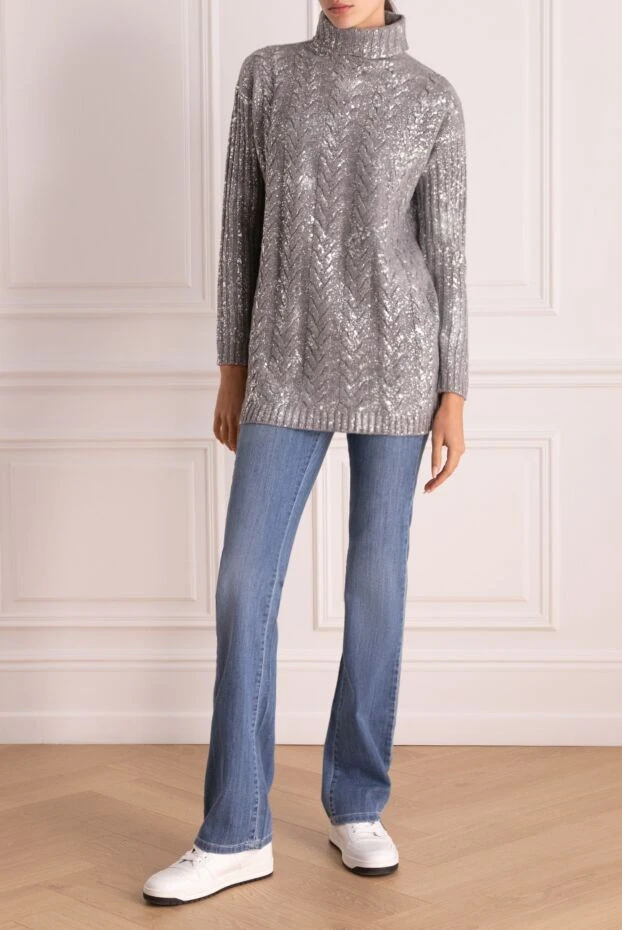 Casheart woman gray wool and cashmere jumper for women buy with prices and photos 147037 - photo 2