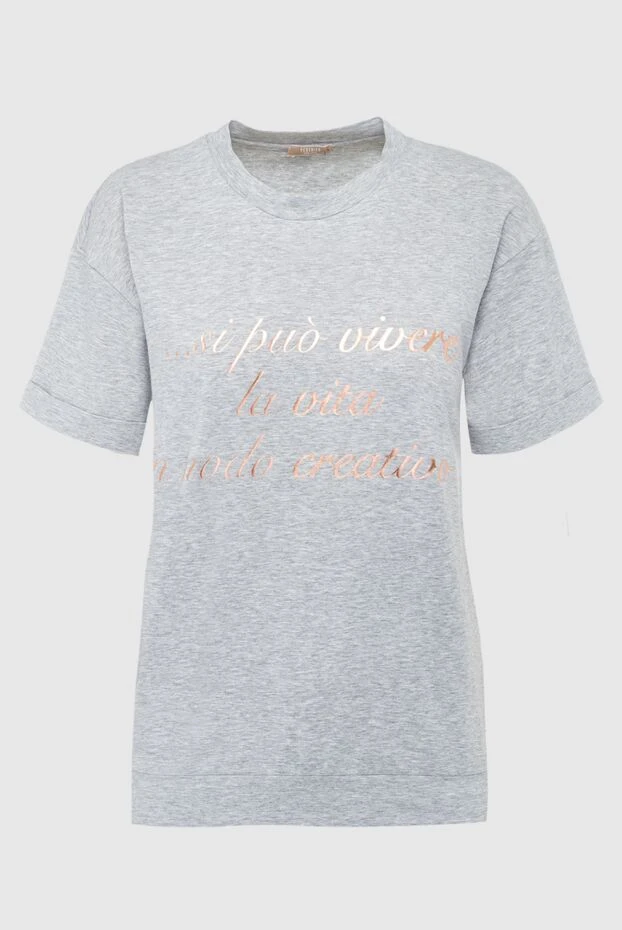 Peserico женские футболка из хлопка серая женская купить с ценами и фото 147052 - фото 1