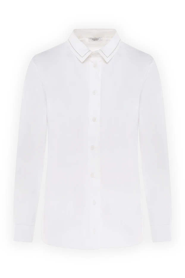 Peserico женские блуза из хлопка и полиамида белая женская купить с ценами и фото 147097 - фото 1
