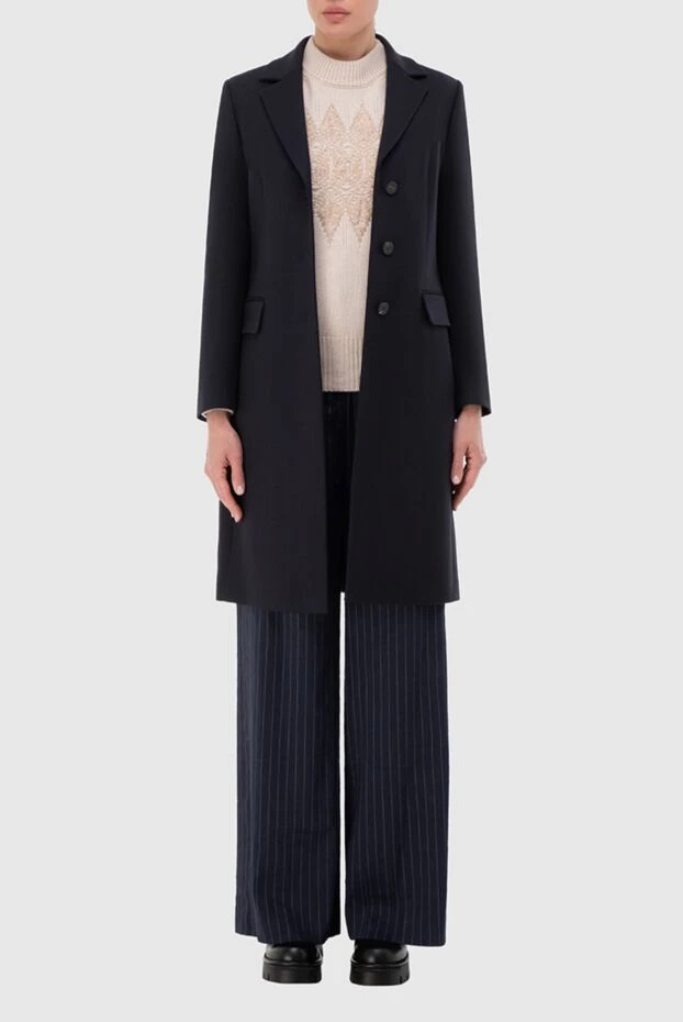 Peserico жіночі пальто з вовни та еластану чорне жіноче купити фото з цінами 147105 - фото 2